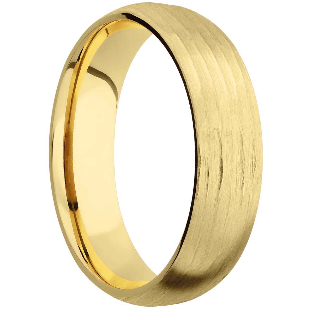 14K Yellow Gold + Treebarkh Finish