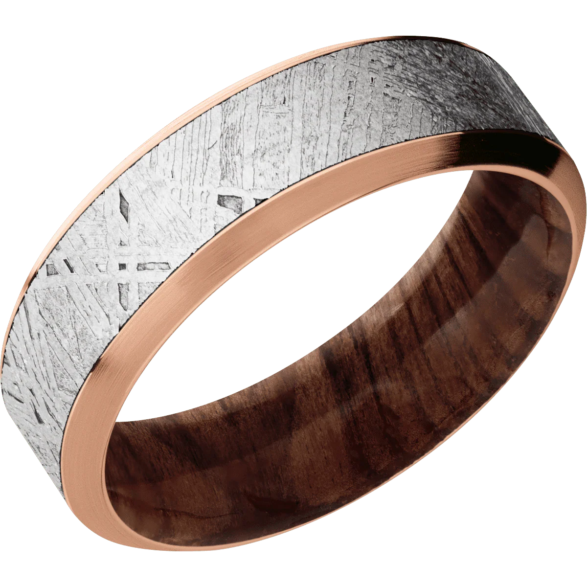 18K Rose Gold + Polish , Satin Finish + Sequoia - Image 2