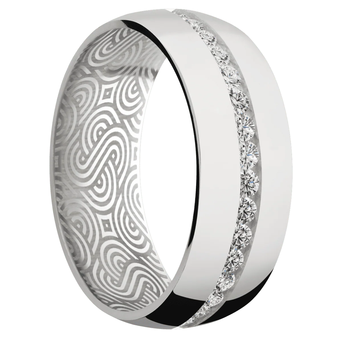 18K White Gold + Polish Finish