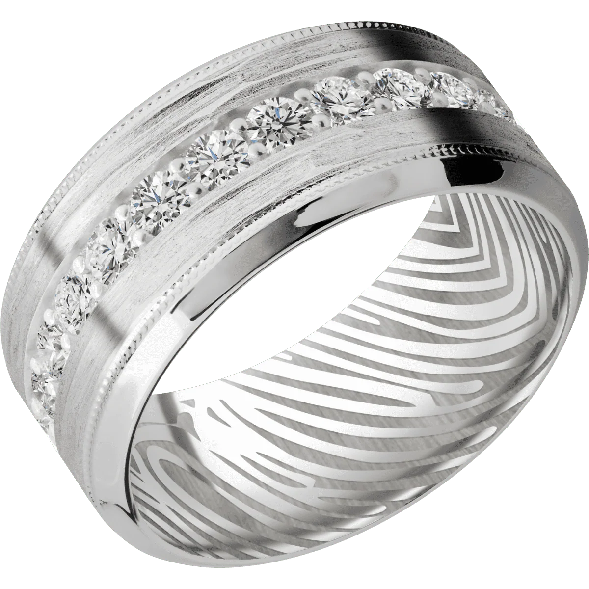 18K White Gold + Treebarkh , Polish Finish - Image 2