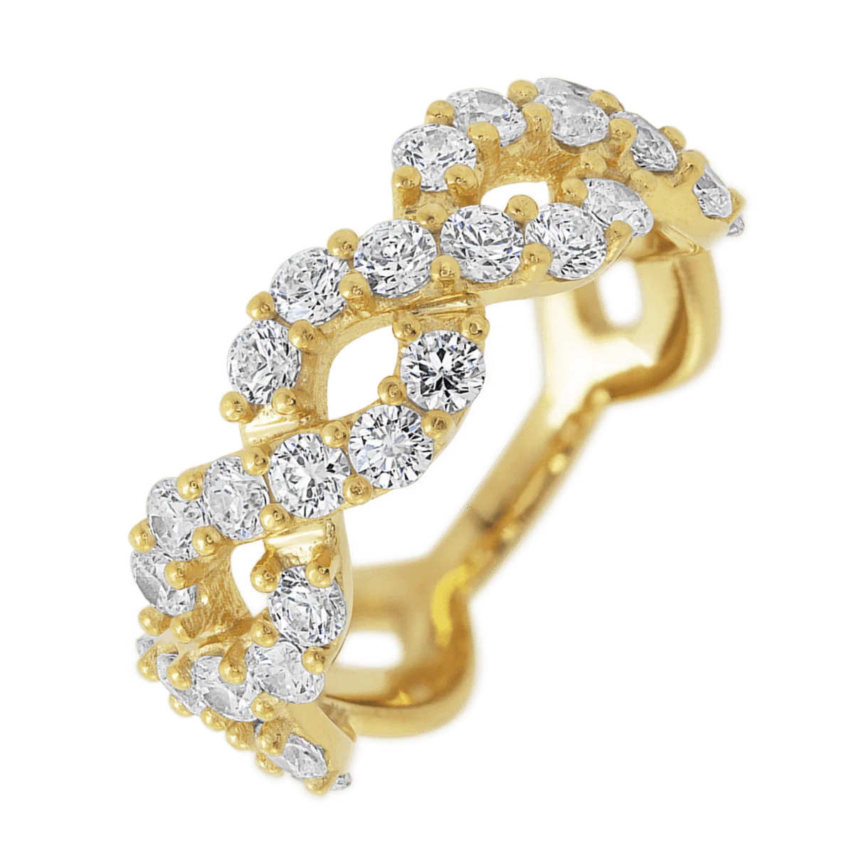 18K Yellow Gold band with 30 Round Lab Grown Diamond having TCW-1.5