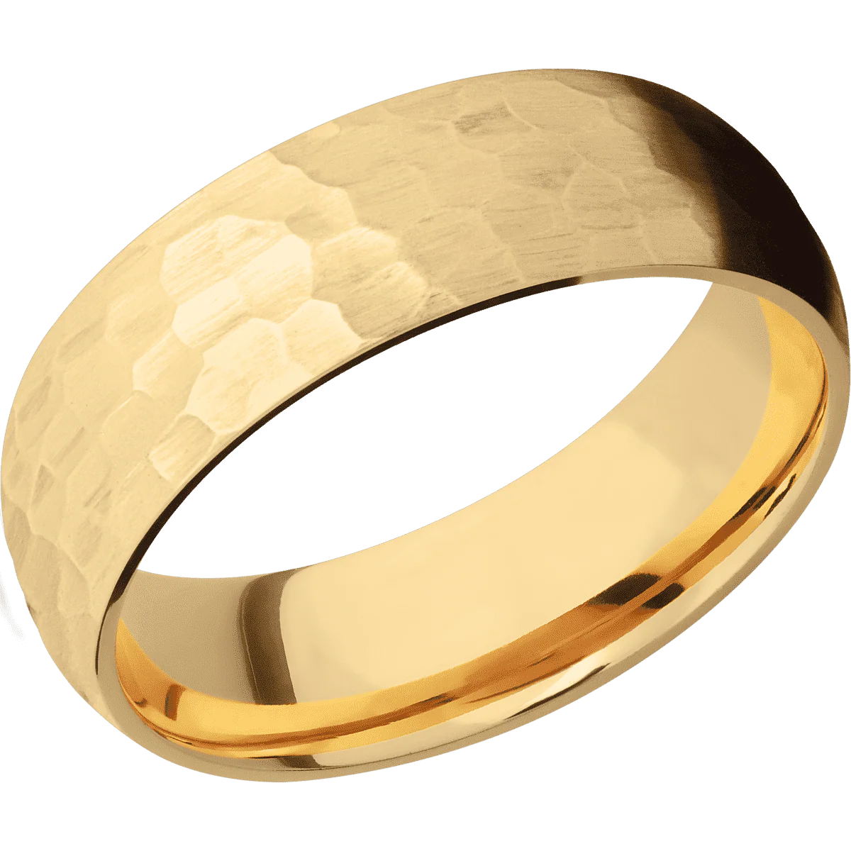 18K Yellow Gold + Hammer Finish - Image 2