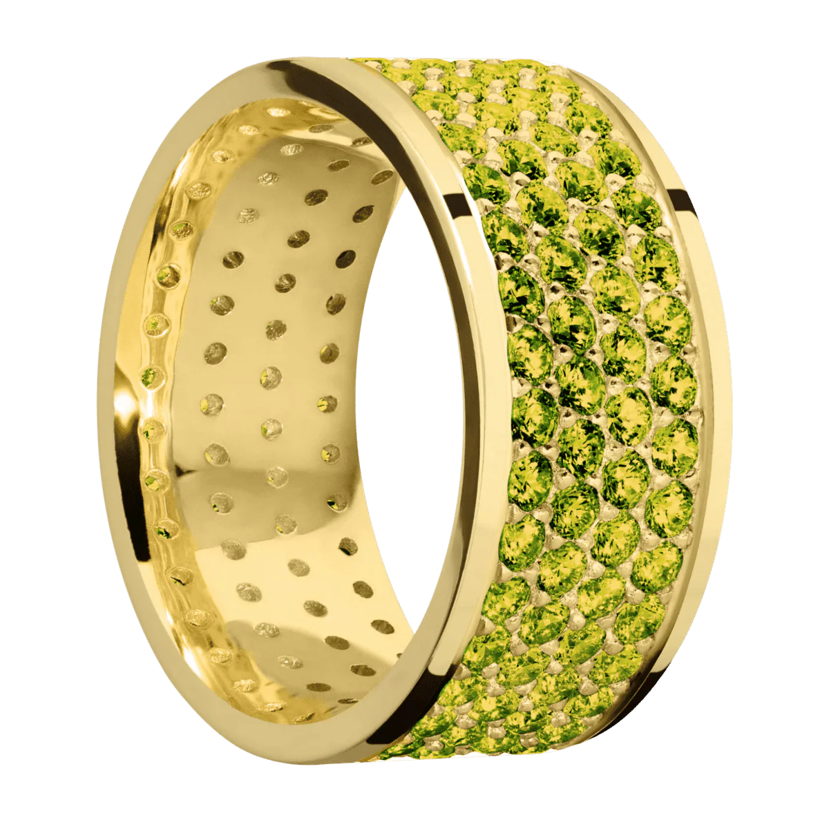 18K Yellow Gold + Polish Finish