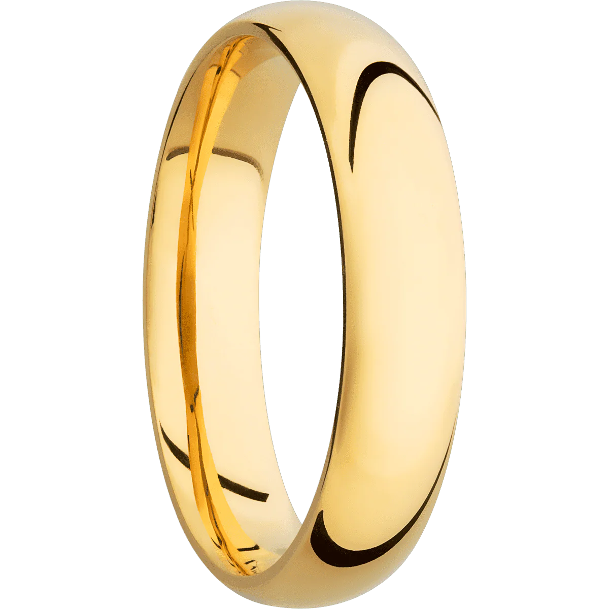 18K Yellow Gold + Polish Finish