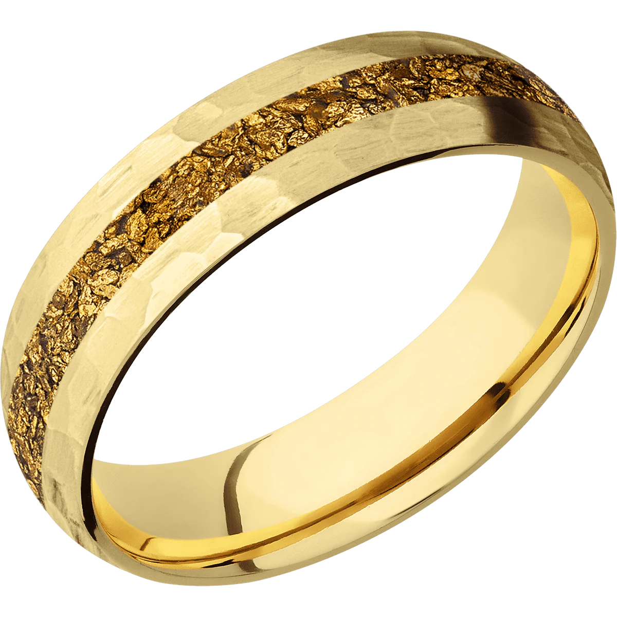 22K Yellow Gold + Hammer Finish - Image 2