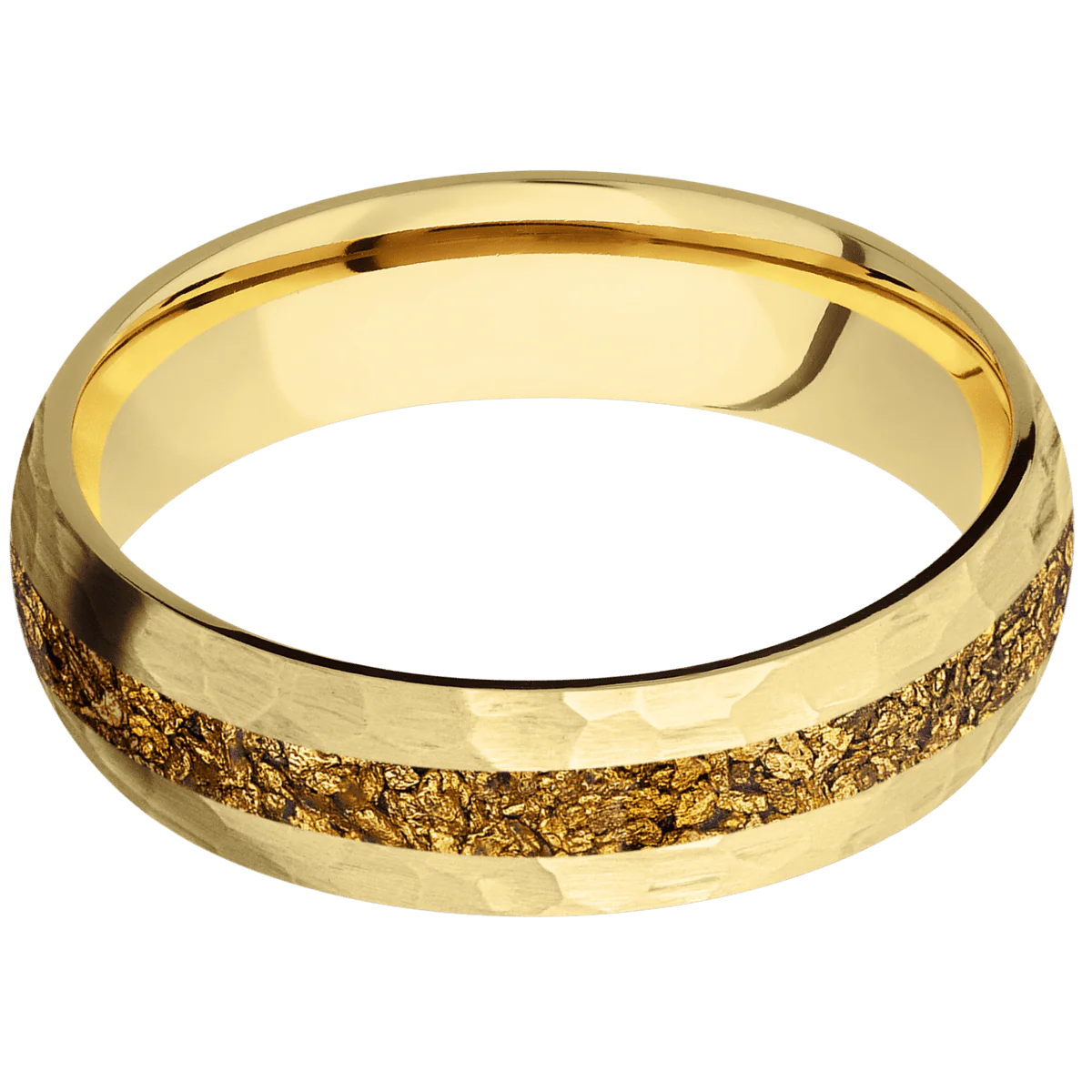 22K Yellow Gold + Hammer Finish - Image 3