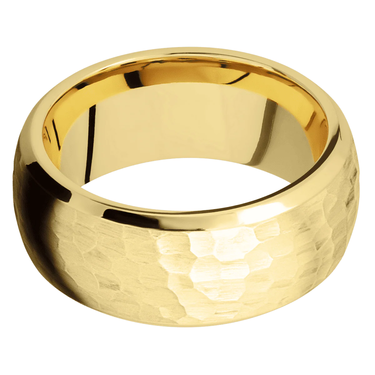 22K Yellow Gold + Hammer , Polish Finish - Image 3
