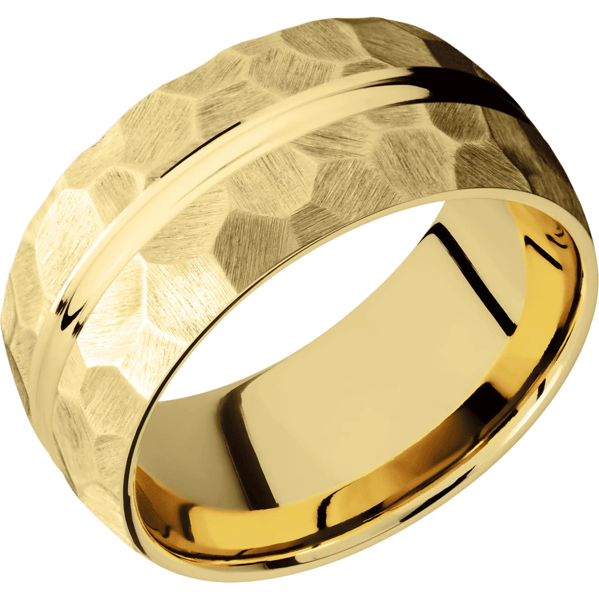 22K Yellow Gold + Polish , Rock Finish - Image 2