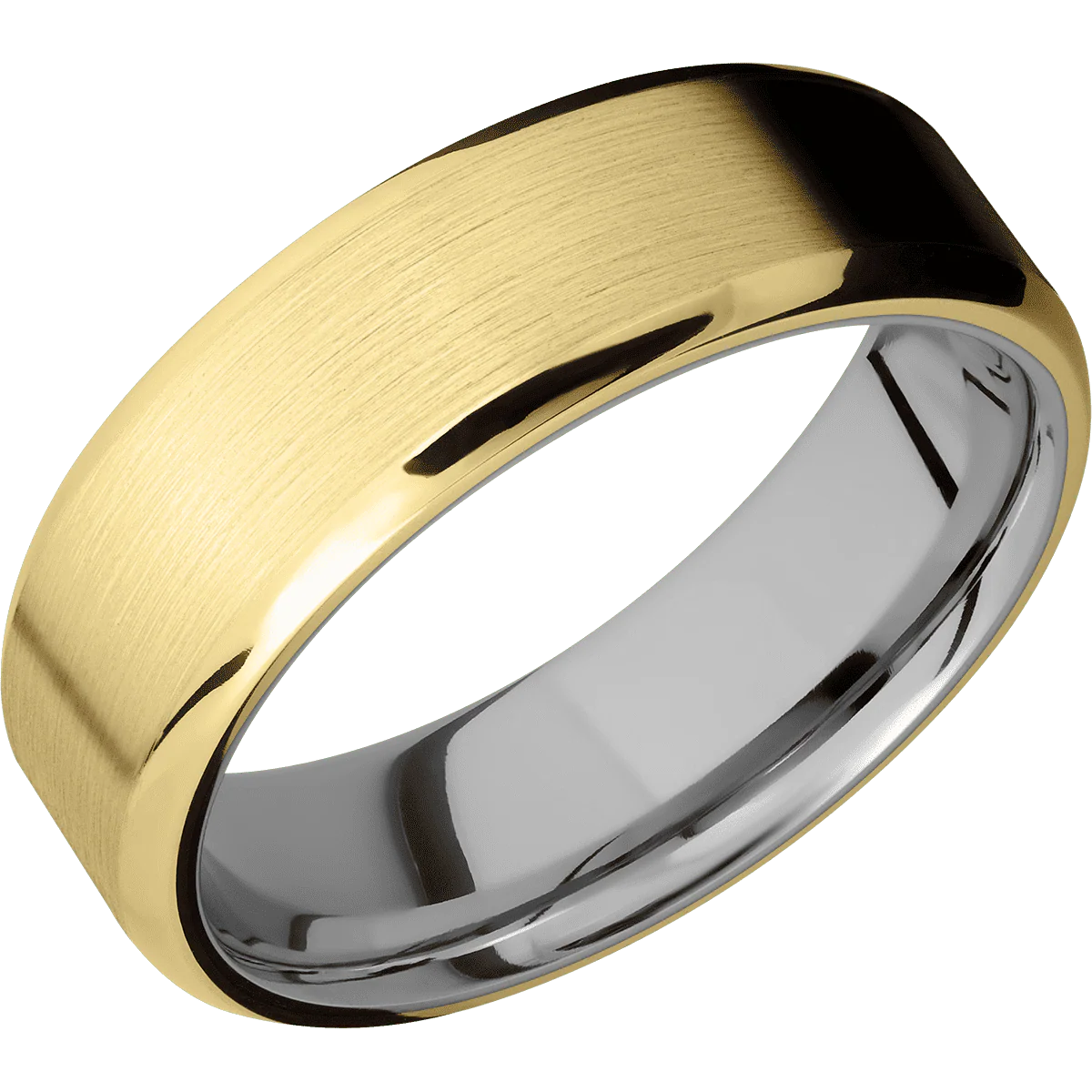 22K Yellow Gold + Satin , Polish Finish + Titanium - Image 2
