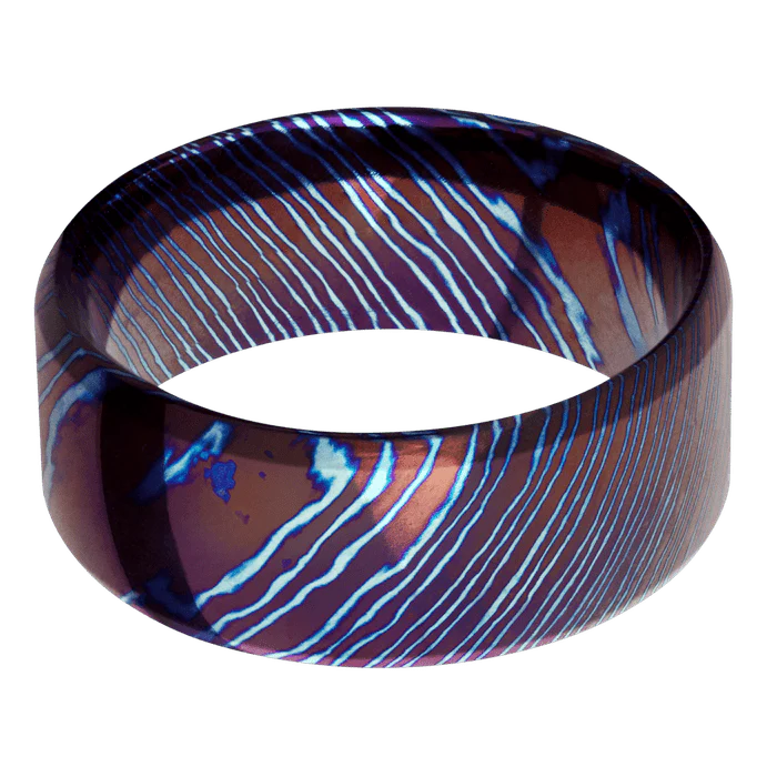 9mm wide Beveled Kuro-Ti Ring with Polish Kuro-Ti Finish - Image 3