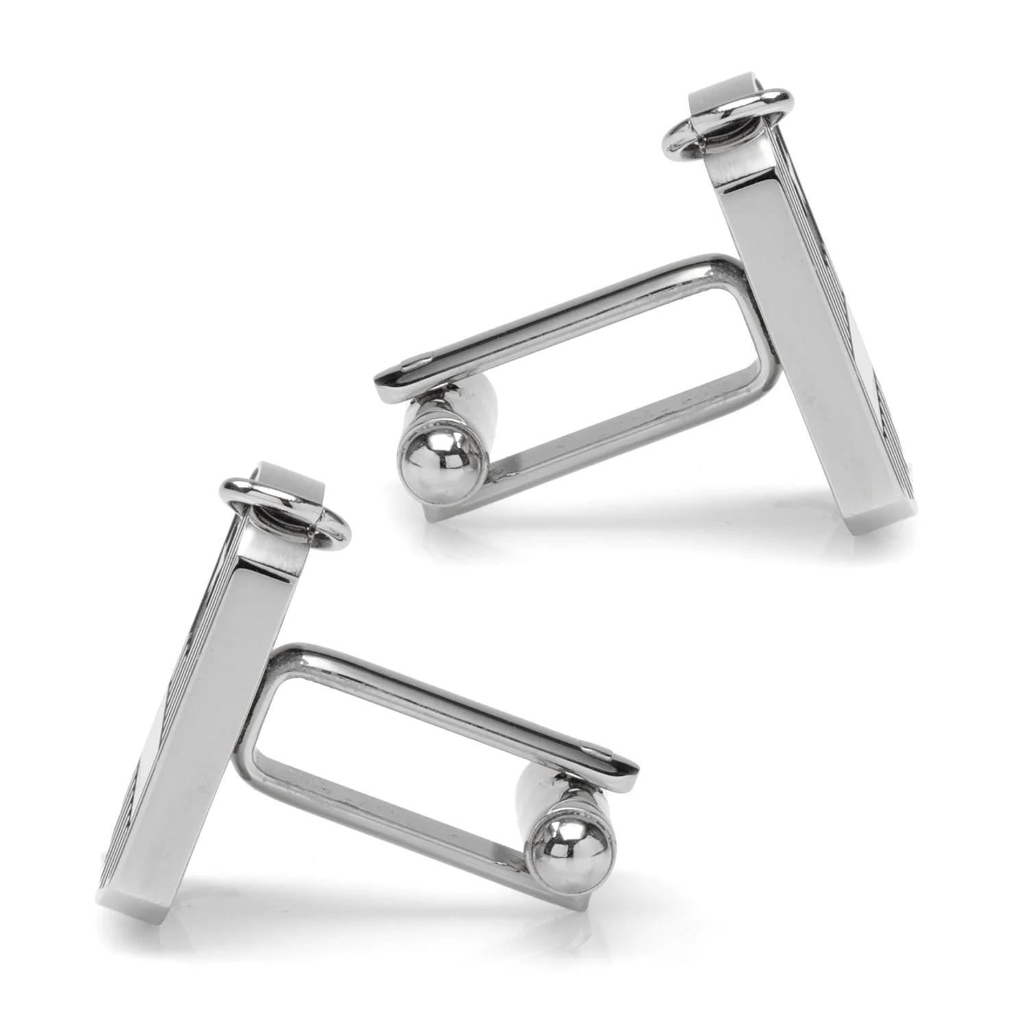 Antique Silver Military Tag Cufflinks - Image 4
