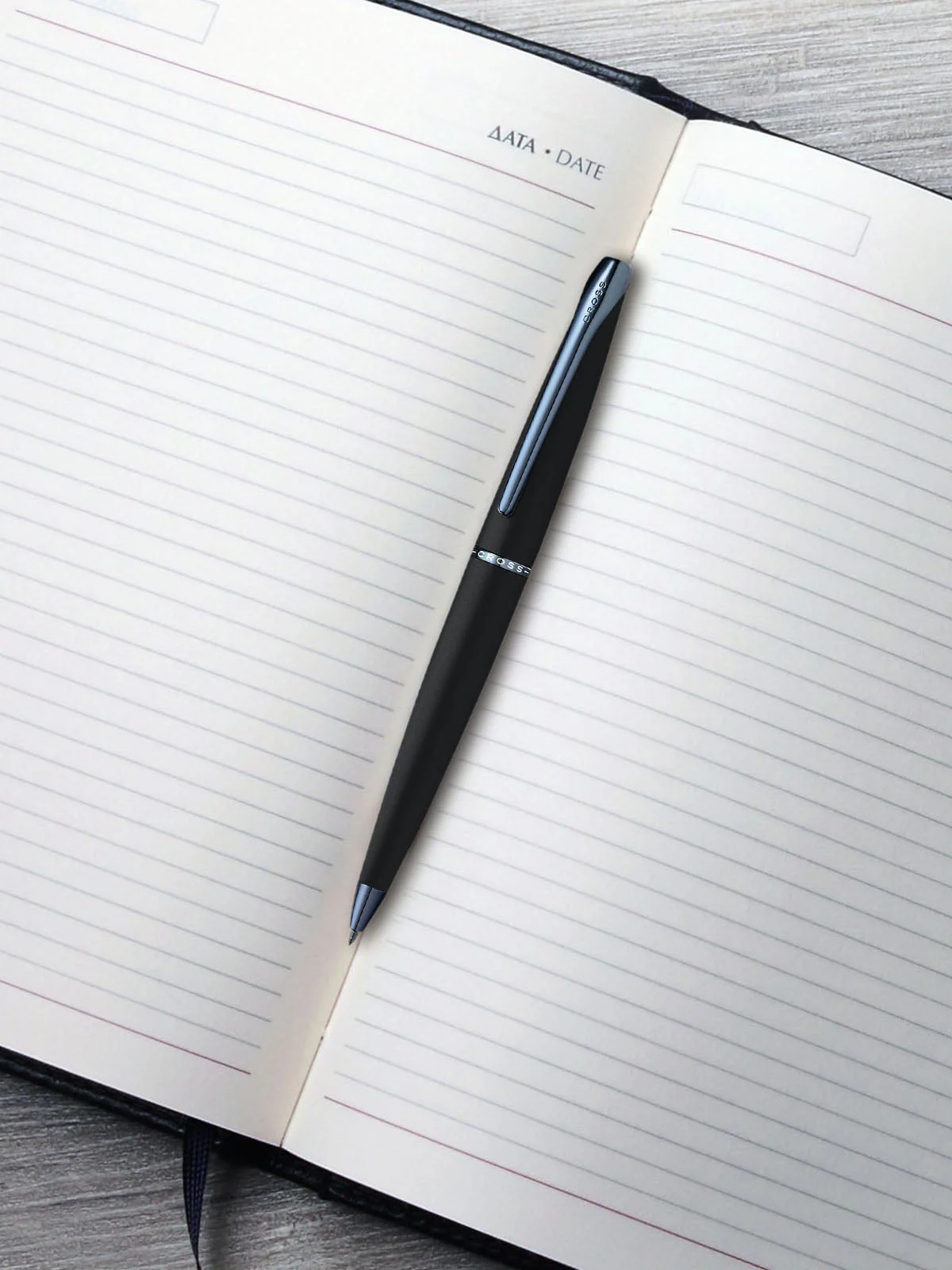 ATX® Basalt Black with Blue PVD Ballpoint Pen - Image 3