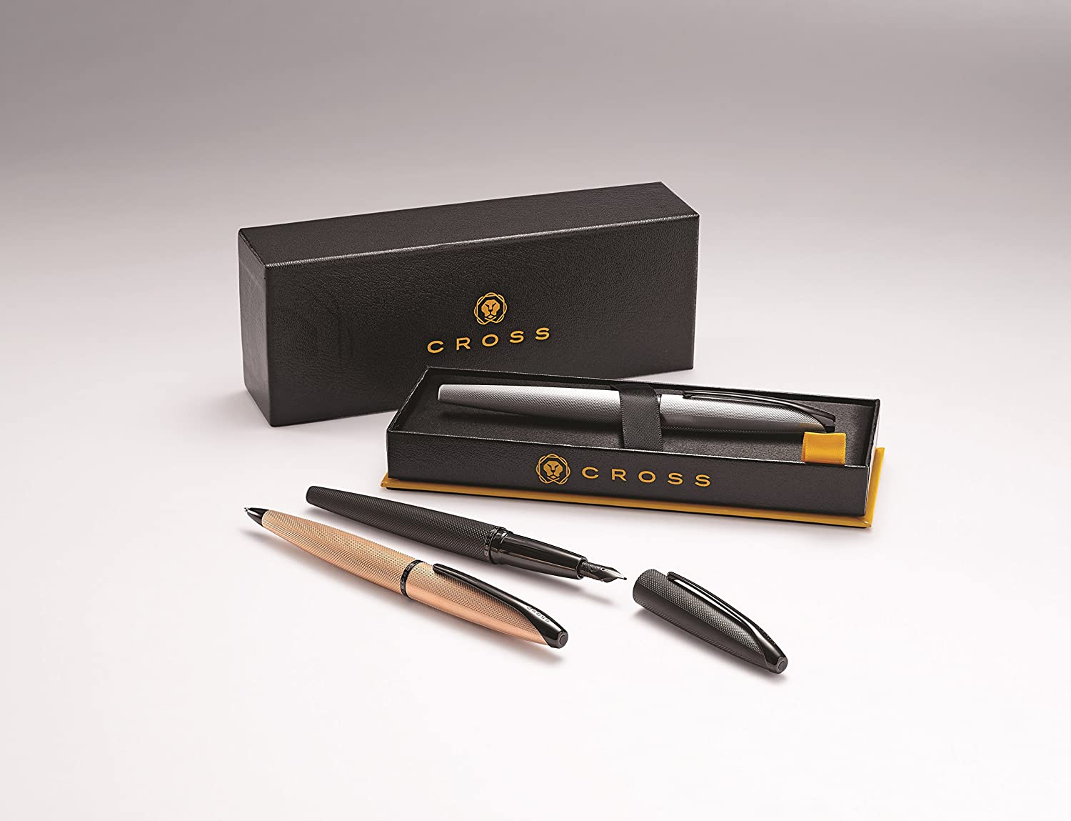 ATX® Brushed Rose Gold Stainless Steel Fine Nib Fountain Pen - Image 7