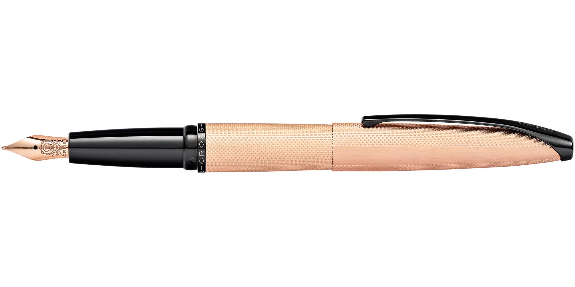 ATX® Brushed Rose Gold Stainless Steel Medium Nib Fountain Pen - Image 4