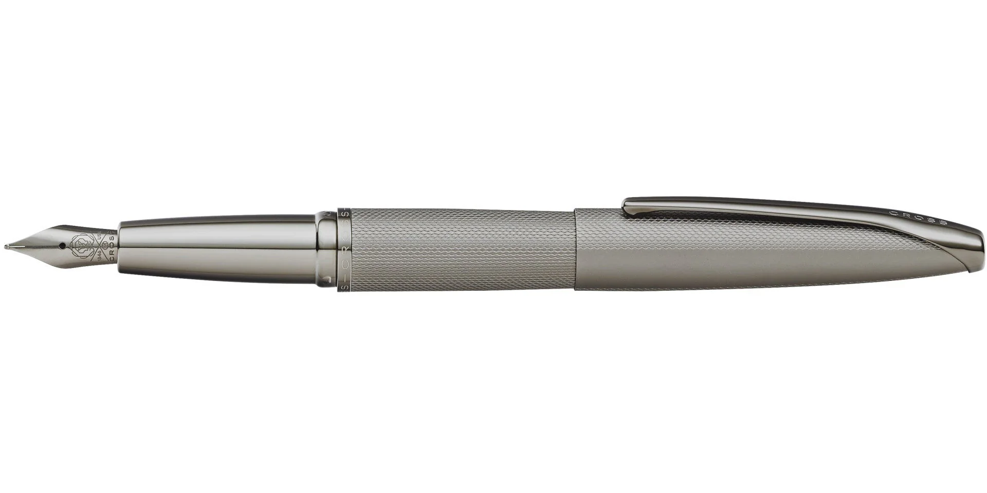ATX® Sandblasted Titanium Gray Stainless Steel Medium Nib Fountain Pen - Image 6