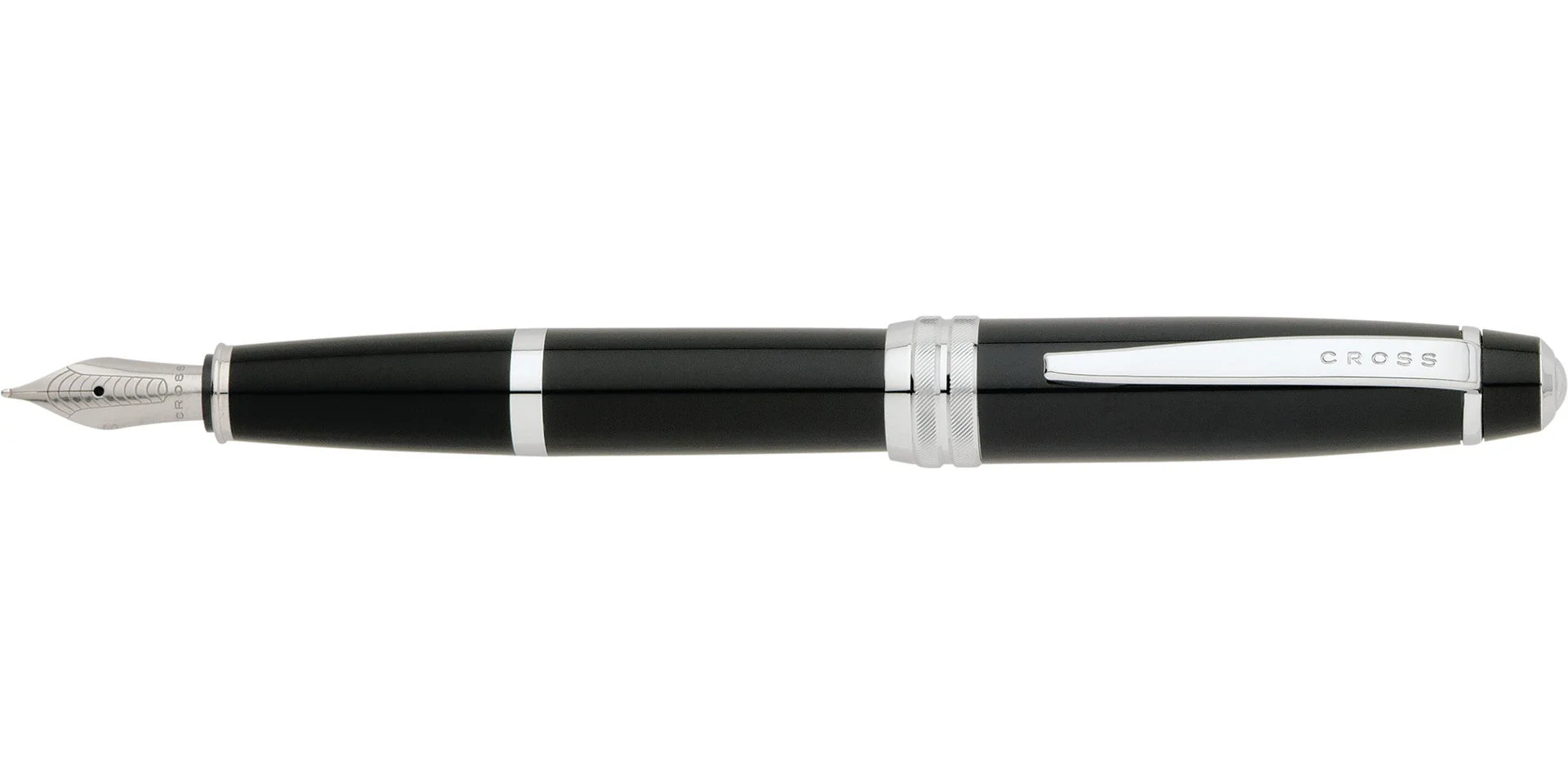 Bailey™ Black Lacquer Stainless Steel Medium Nib Fountain Pen - Image 3