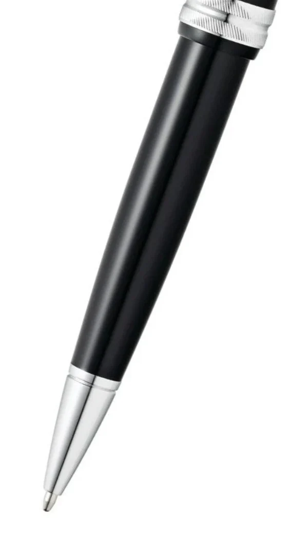 Bailey Light™ Glossy Black Resin Ballpoint Pen - Image 2