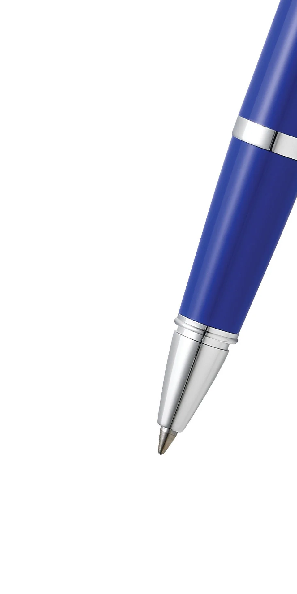 Bailey Light™ Polished Blue Resin Rollerball Pen - Image 2