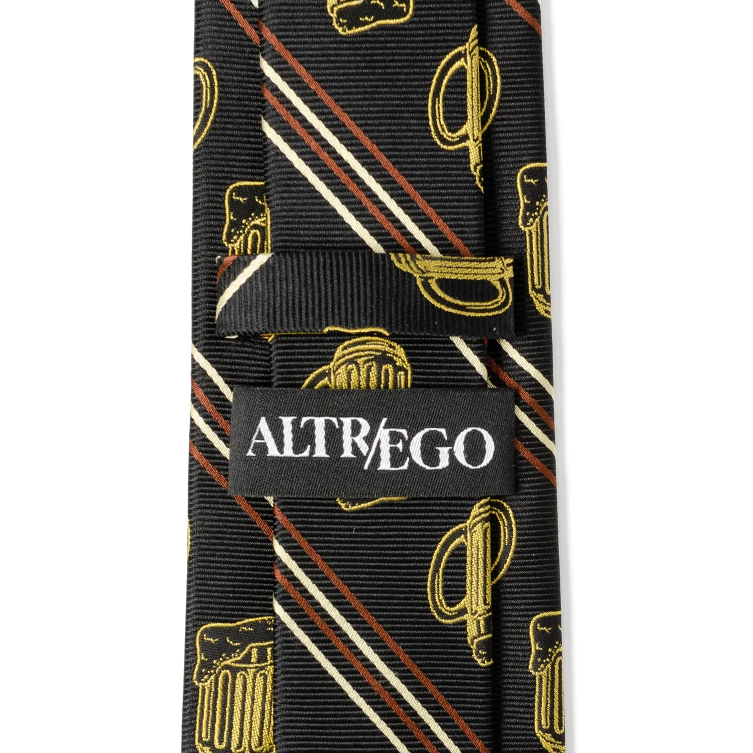 Beer Aficionado Black Striped Mens Tie - Image 5