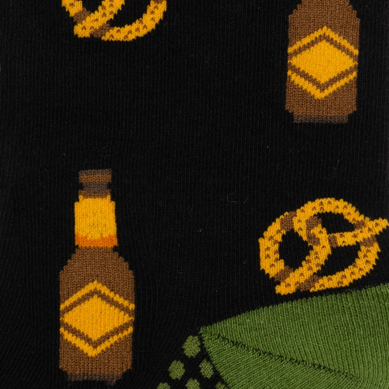 Beer Day Snacks Black Men's Socks - Image 3