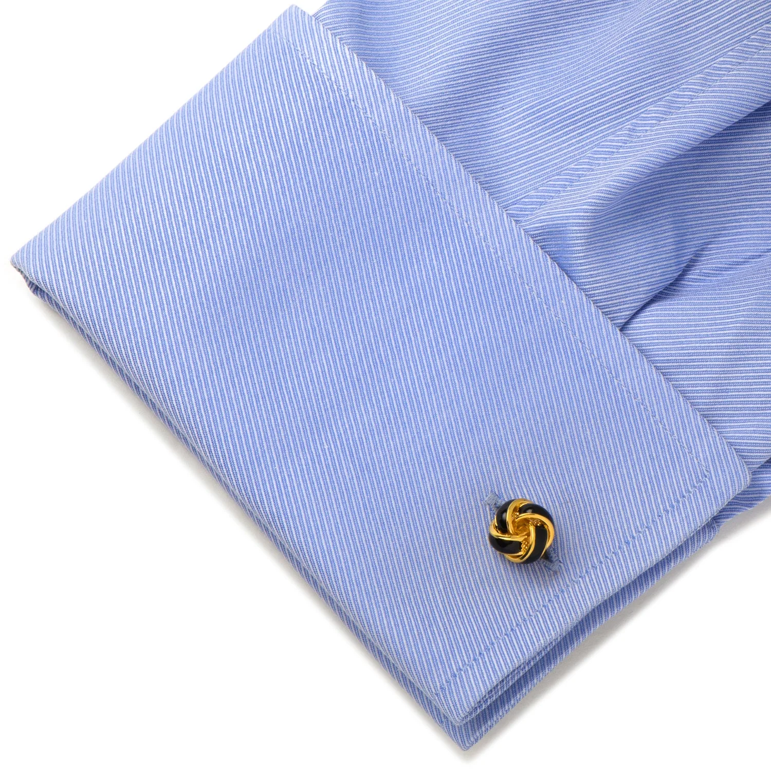 Black and Gold Knot Cufflinks - Image 3