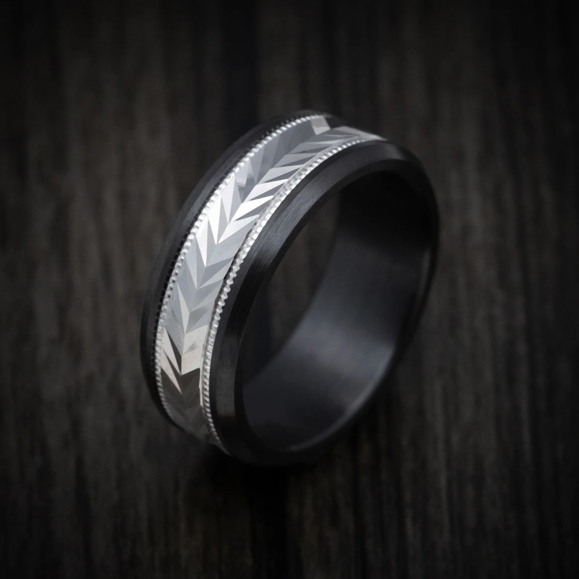 Black Titanium and 14K Gold Men's Ring - Image 3