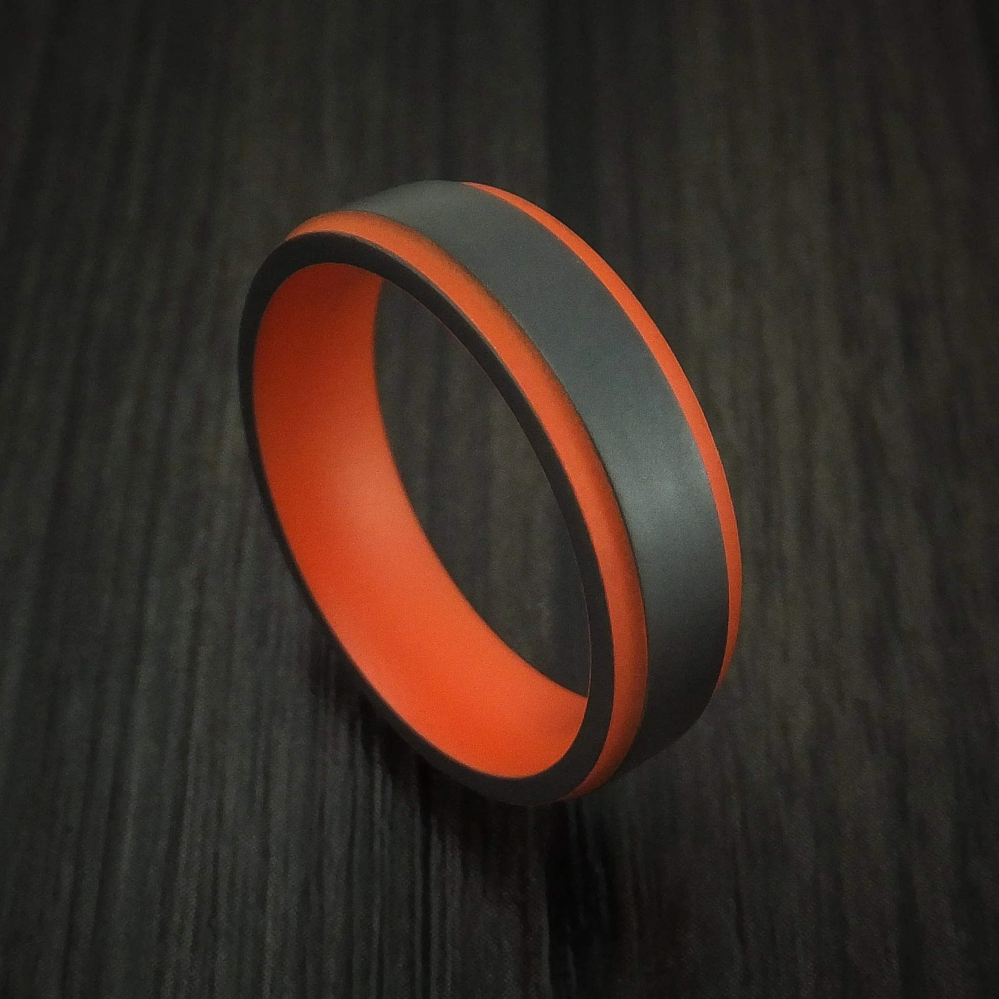 Black Titanium and Cerakote Men's Ring Custom Made