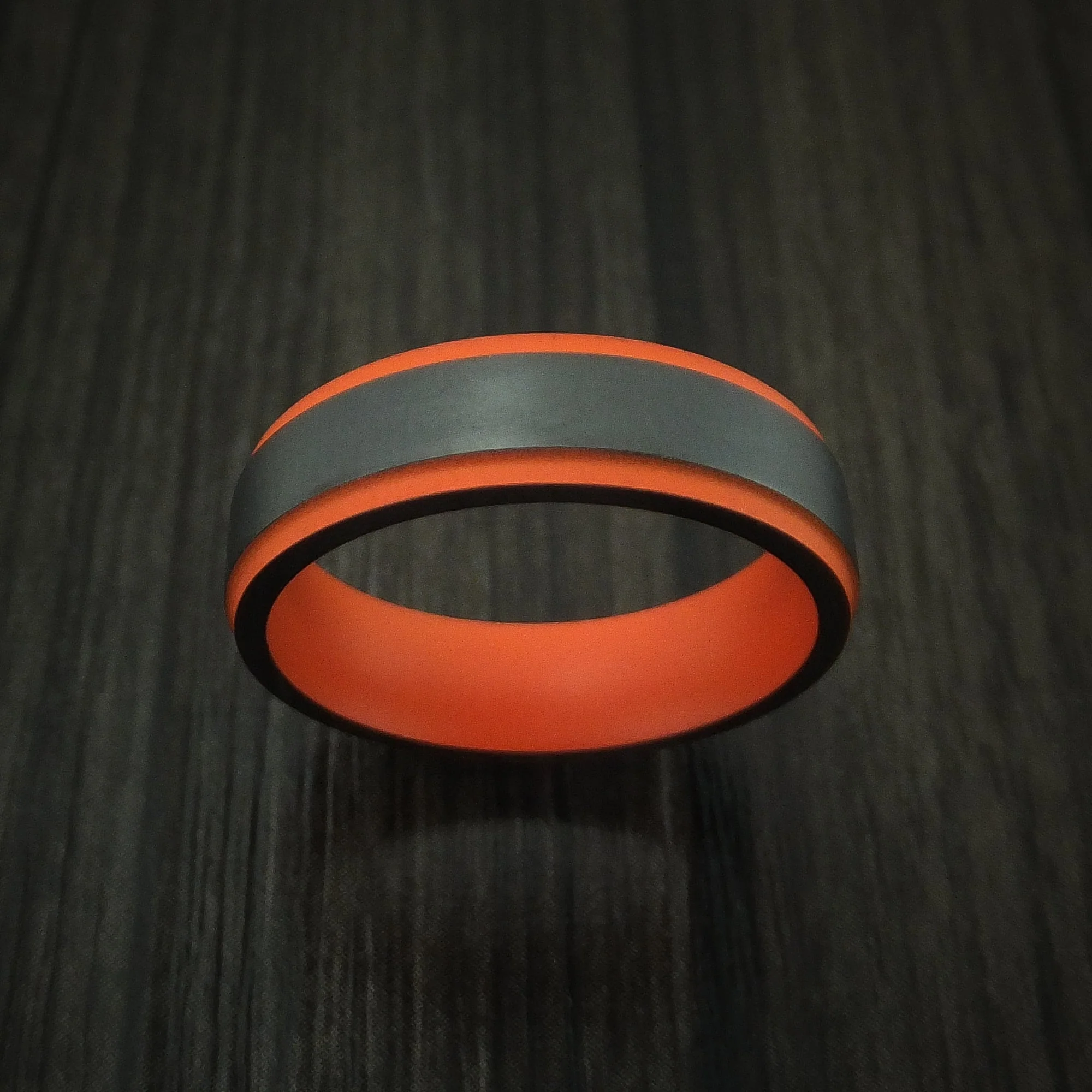 Black Titanium and Cerakote Men's Ring Custom Made - Image 4