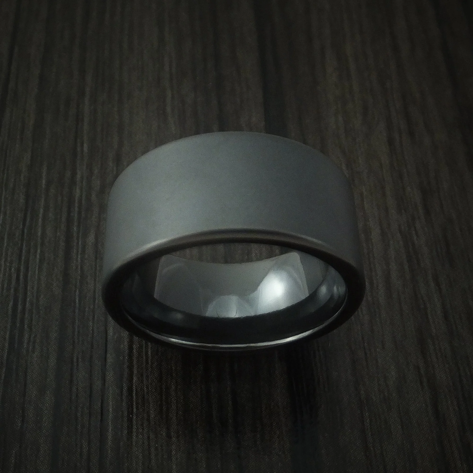 Black Titanium or Black Zirconium Custom Men's Ring - Image 2