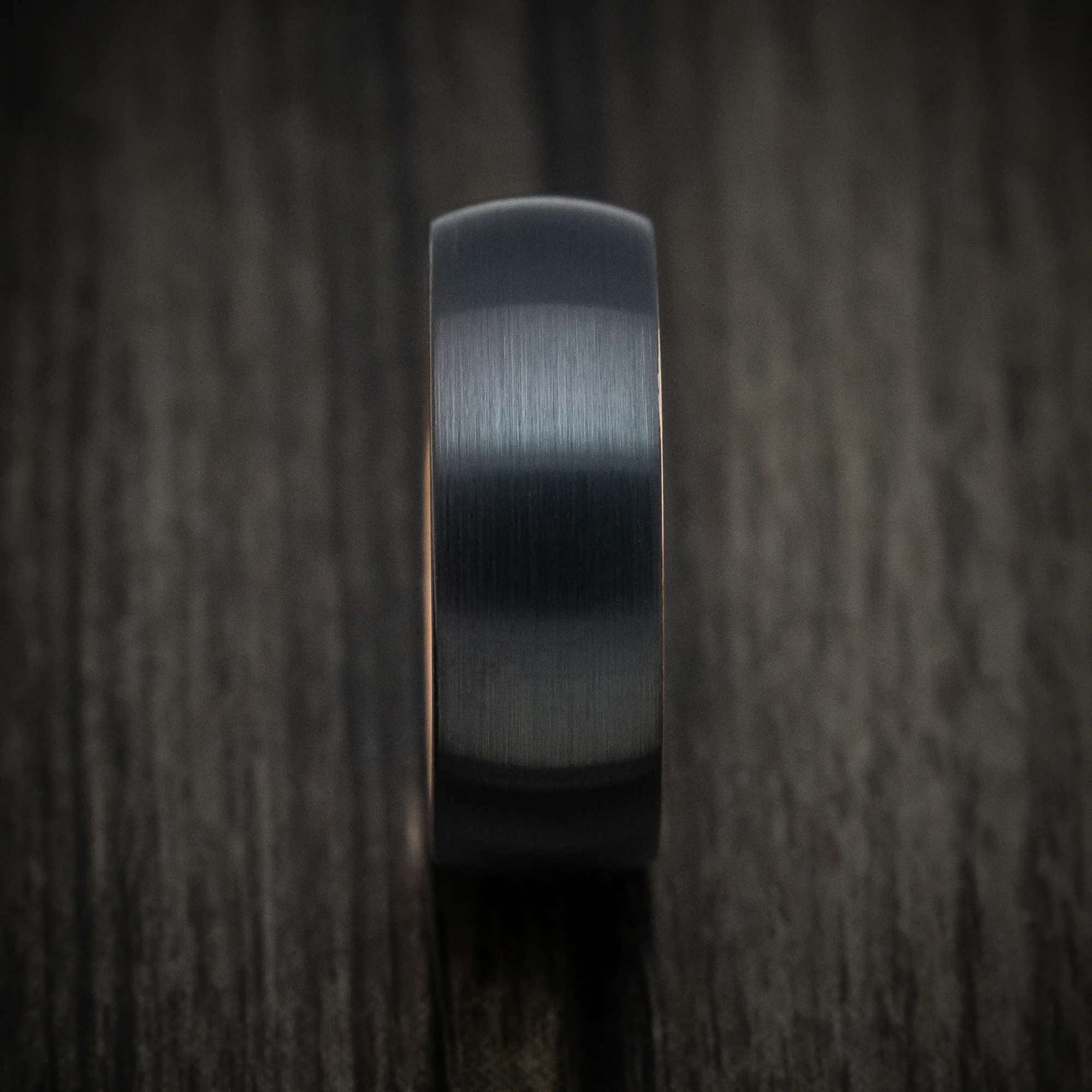 Black Tungsten Men's Ring with Golden Tungsten Sleeve Band - Image 3