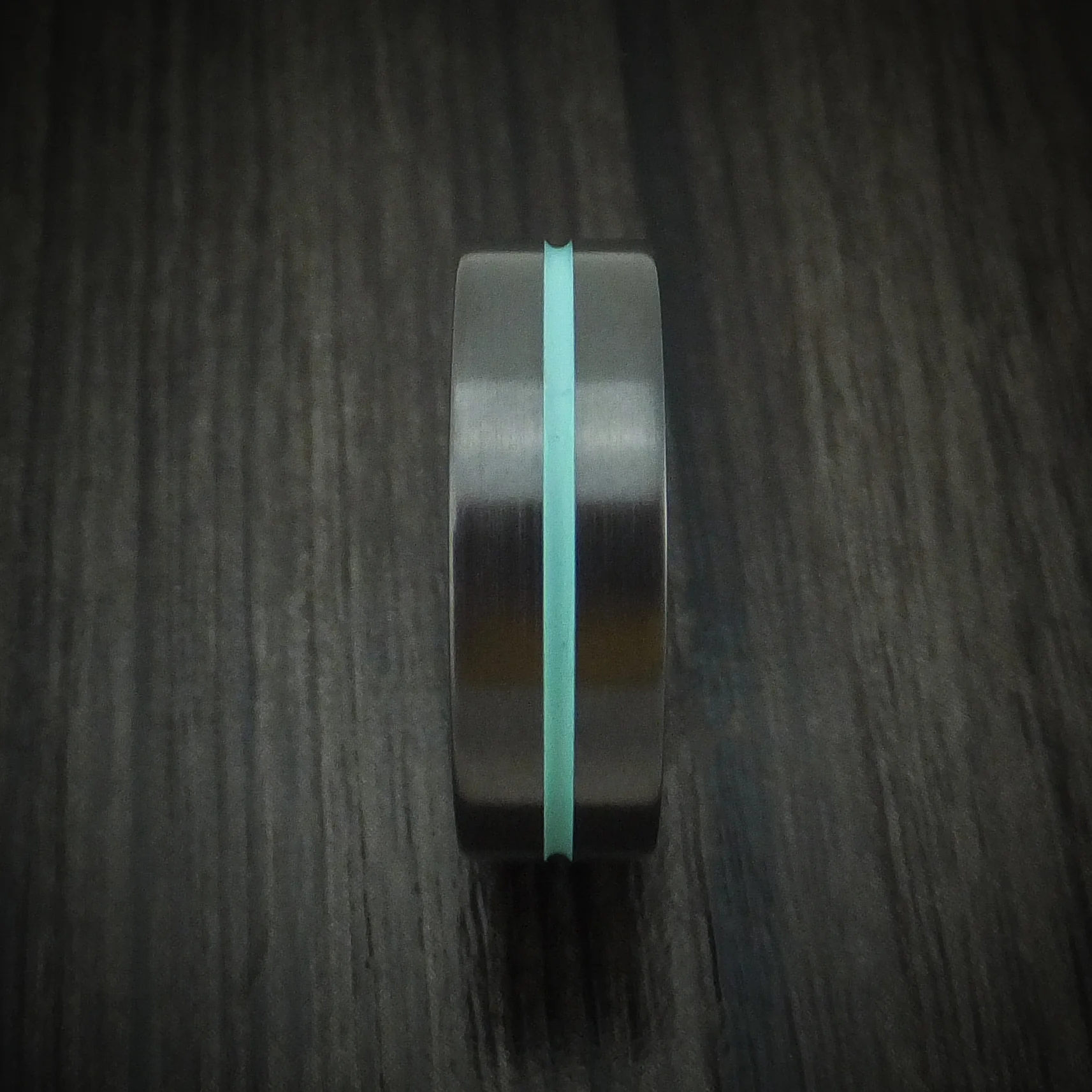 Black Zirconium and Cerakote Custom Made Men's Ring - Image 3