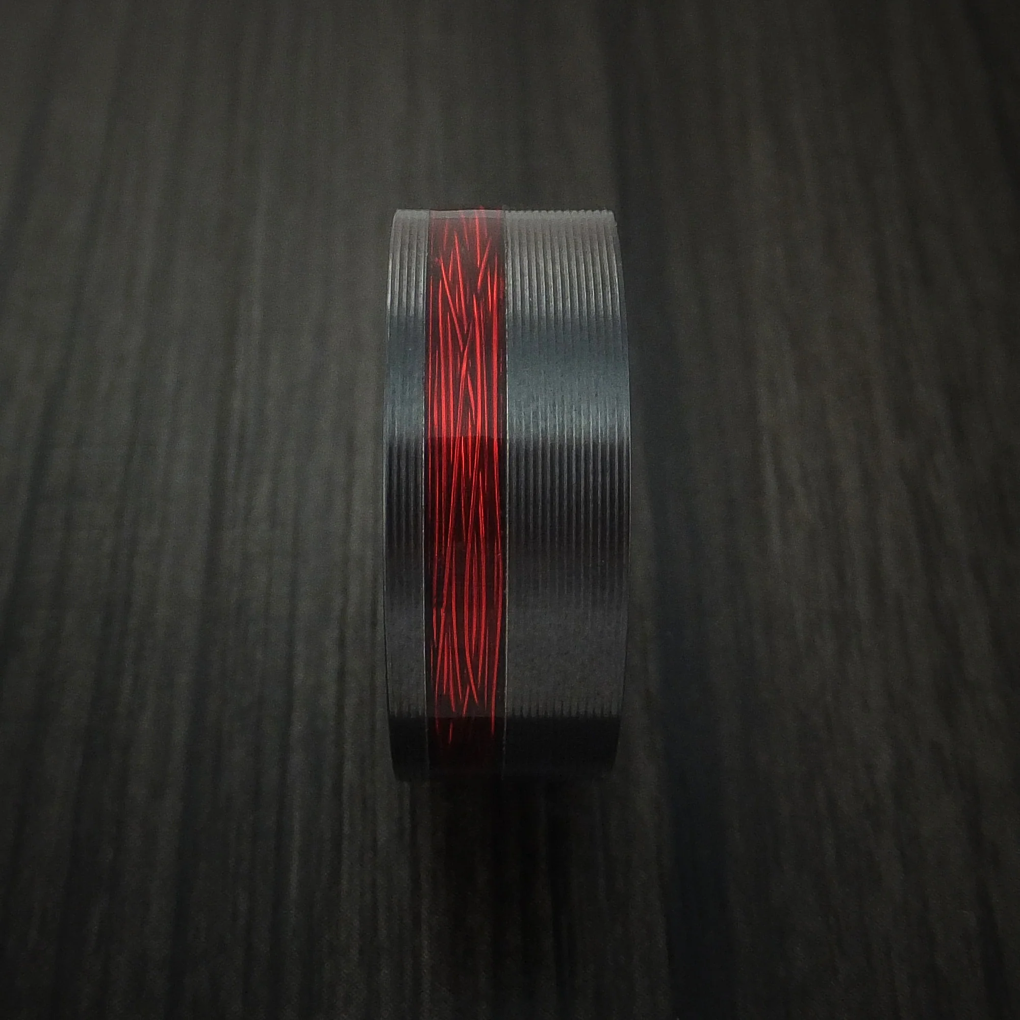 Black Zirconium and Wire Men's Ring Custom Made Choose your Color - Image 5