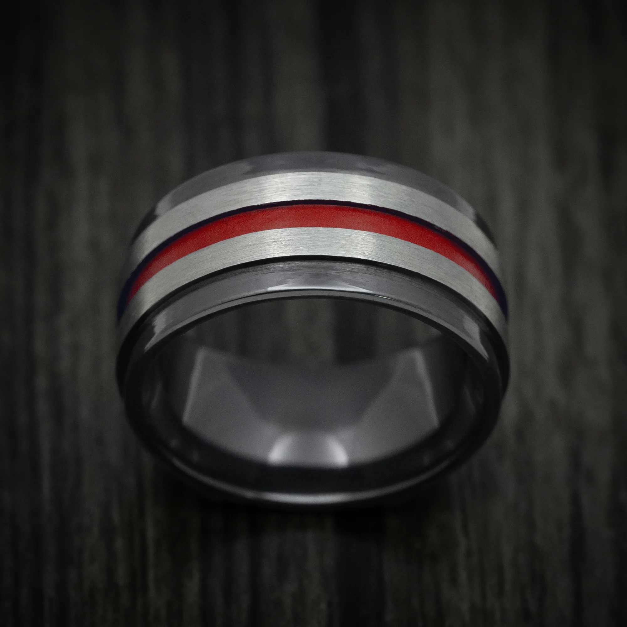 Black Zirconium Hero Men's Ring Custom Made Band - Image 3