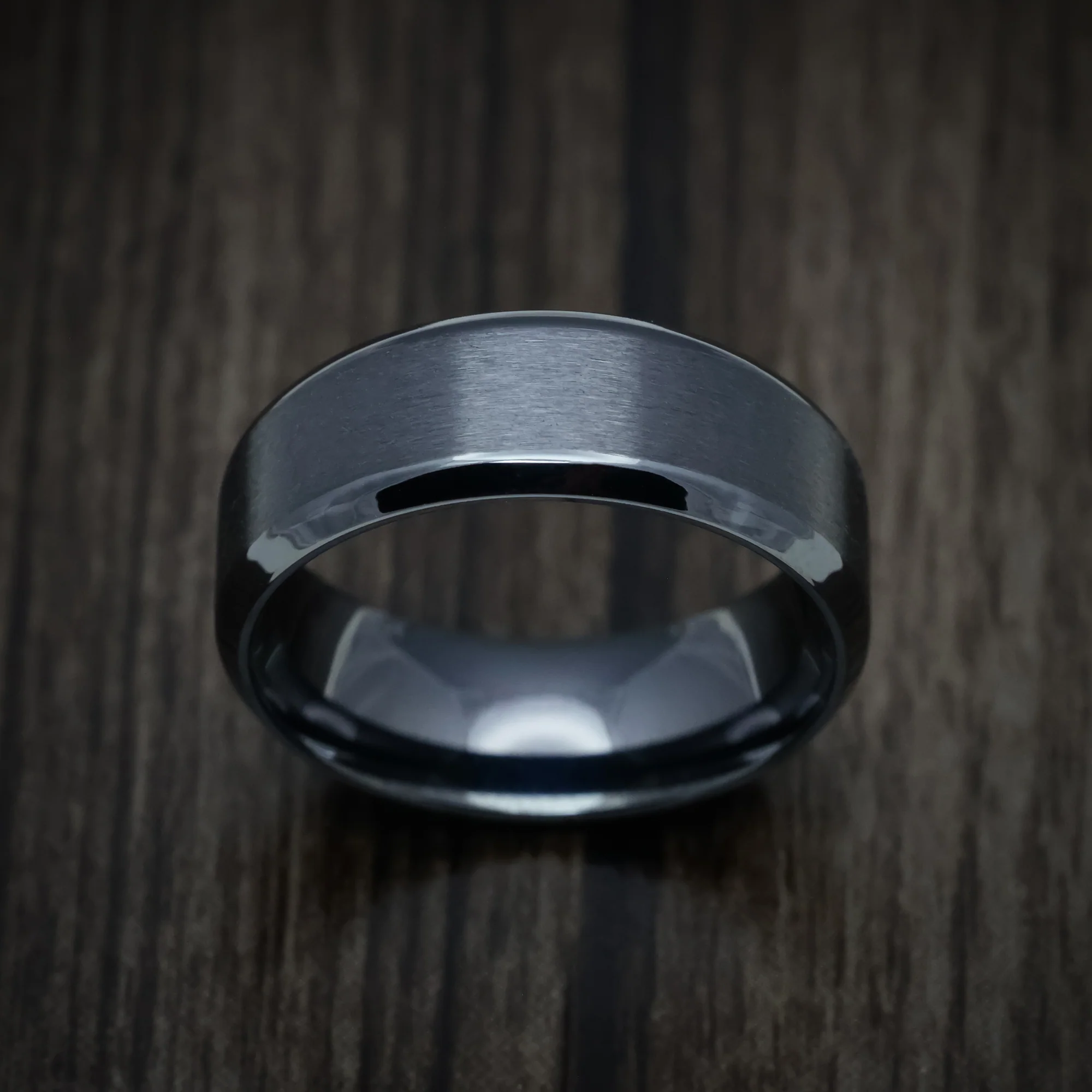 Black Zirconium Men's Starter Ring - Ready to Ship - Image 2