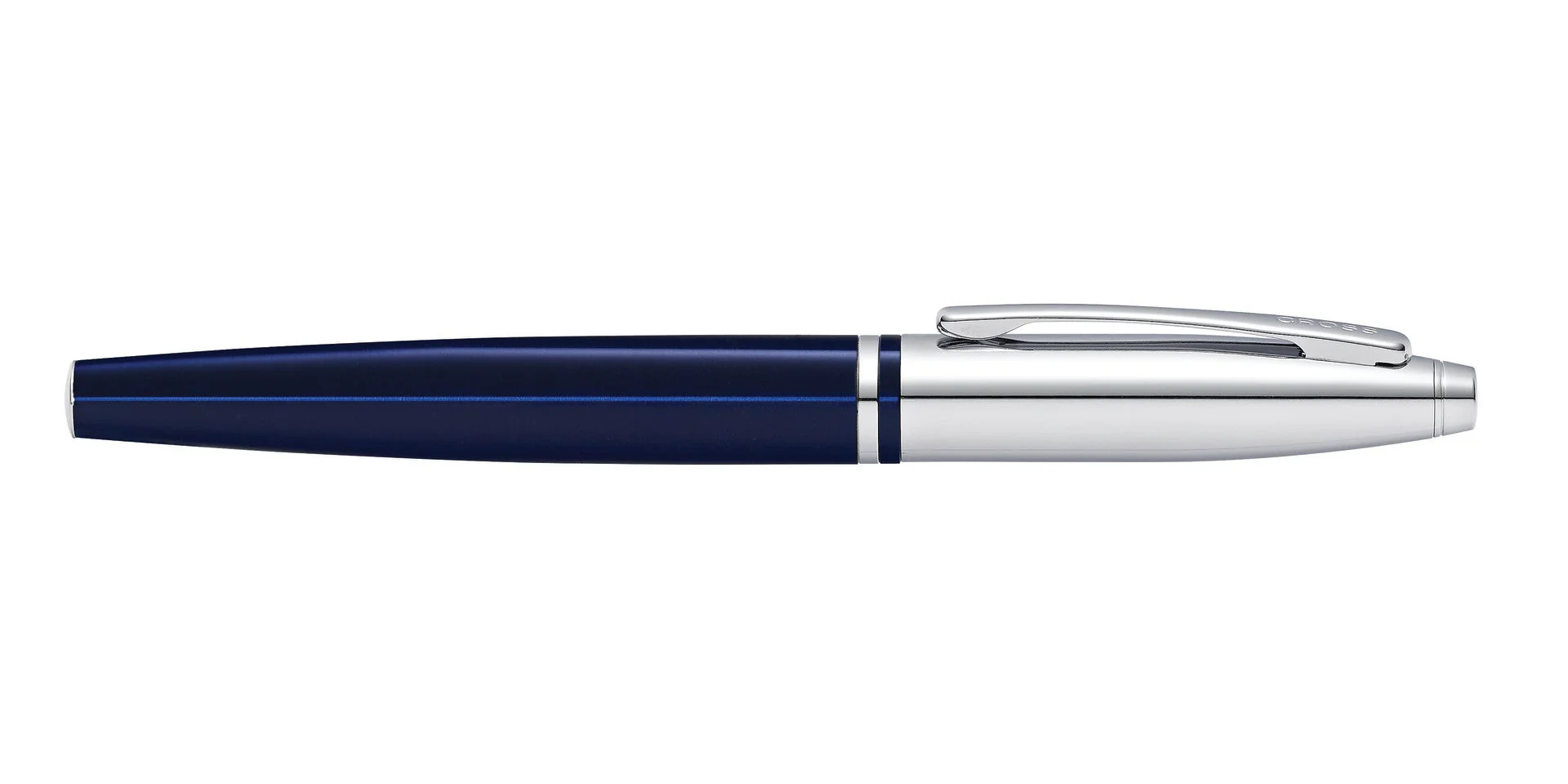 Calais™ Chrome & Blue Lacquer Stainless Steel Medium Nib Fountain Pen - Image 5