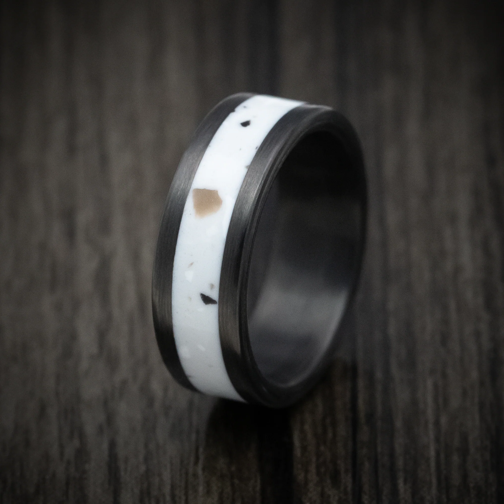 Carbon Fiber and Venetian Composite Men's Ring - Image 4