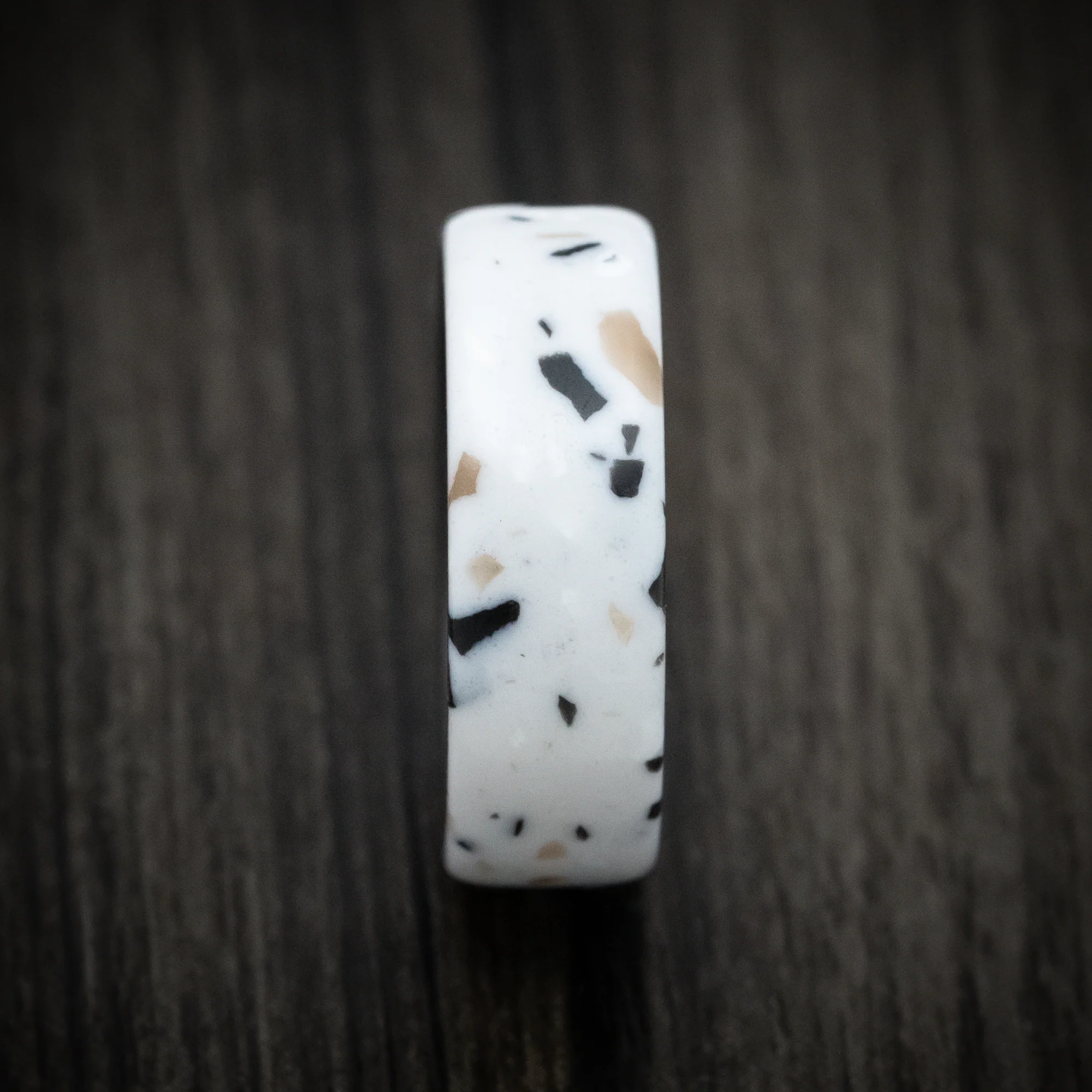 Carbon Fiber and Venetian Composite Men's Ring - Image 3