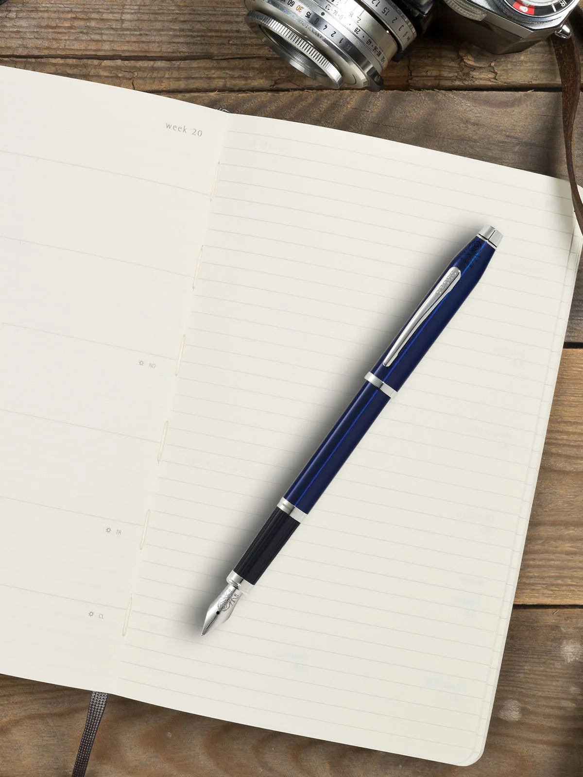 Century® II Translucent Blue Lacquer Medium Nib Fountain Pen - Image 4