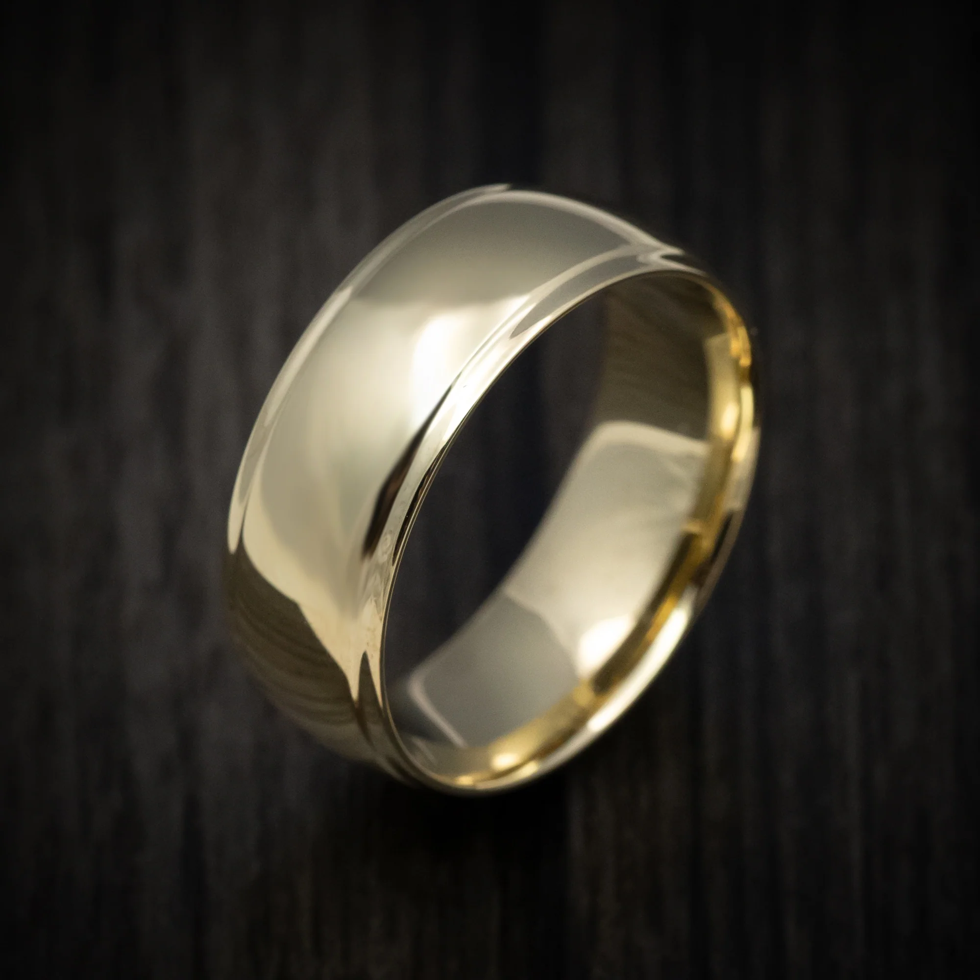 Classic Gold 8mm Wide Wedding Men's Band - Image 3