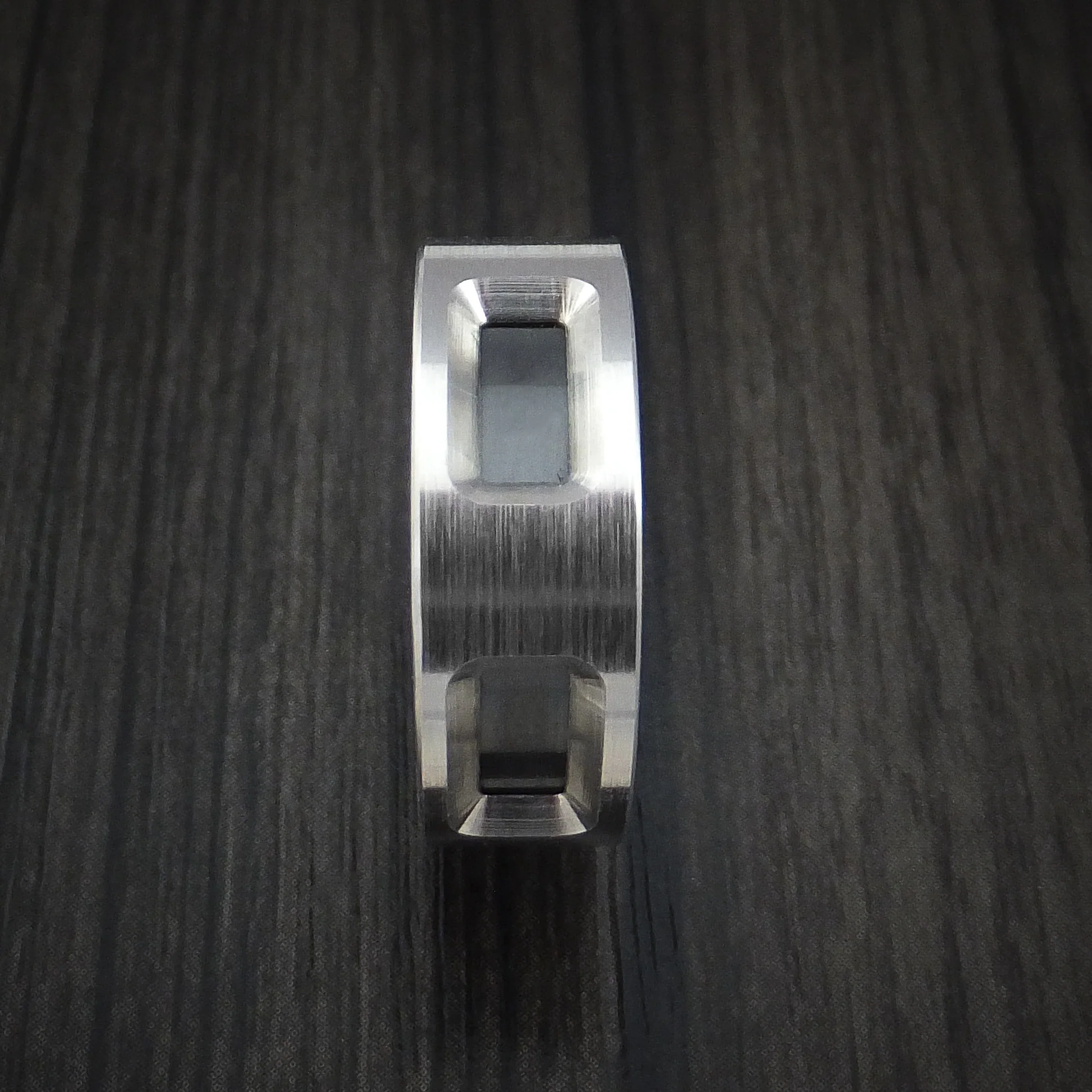 Cobalt Chrome and Black Zirconium Men's Ring Custom Made Band - Image 3