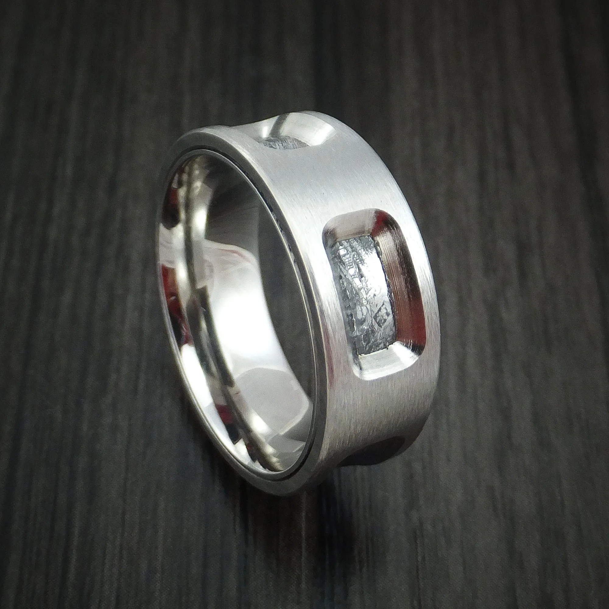 Cobalt Chrome and Gibeon Meteorite Custom Made Men's Band
