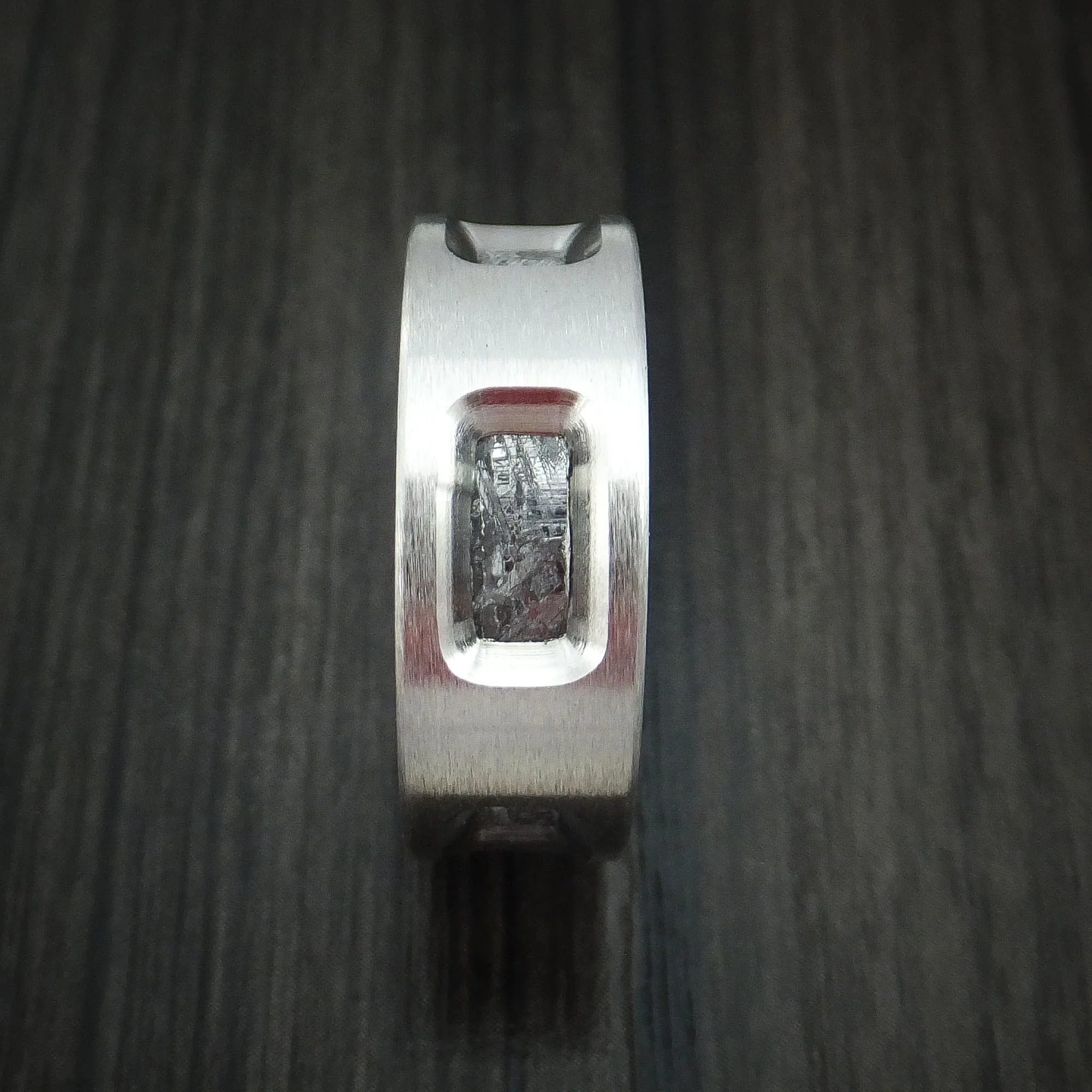 Cobalt Chrome and Gibeon Meteorite Custom Made Men's Band - Image 3