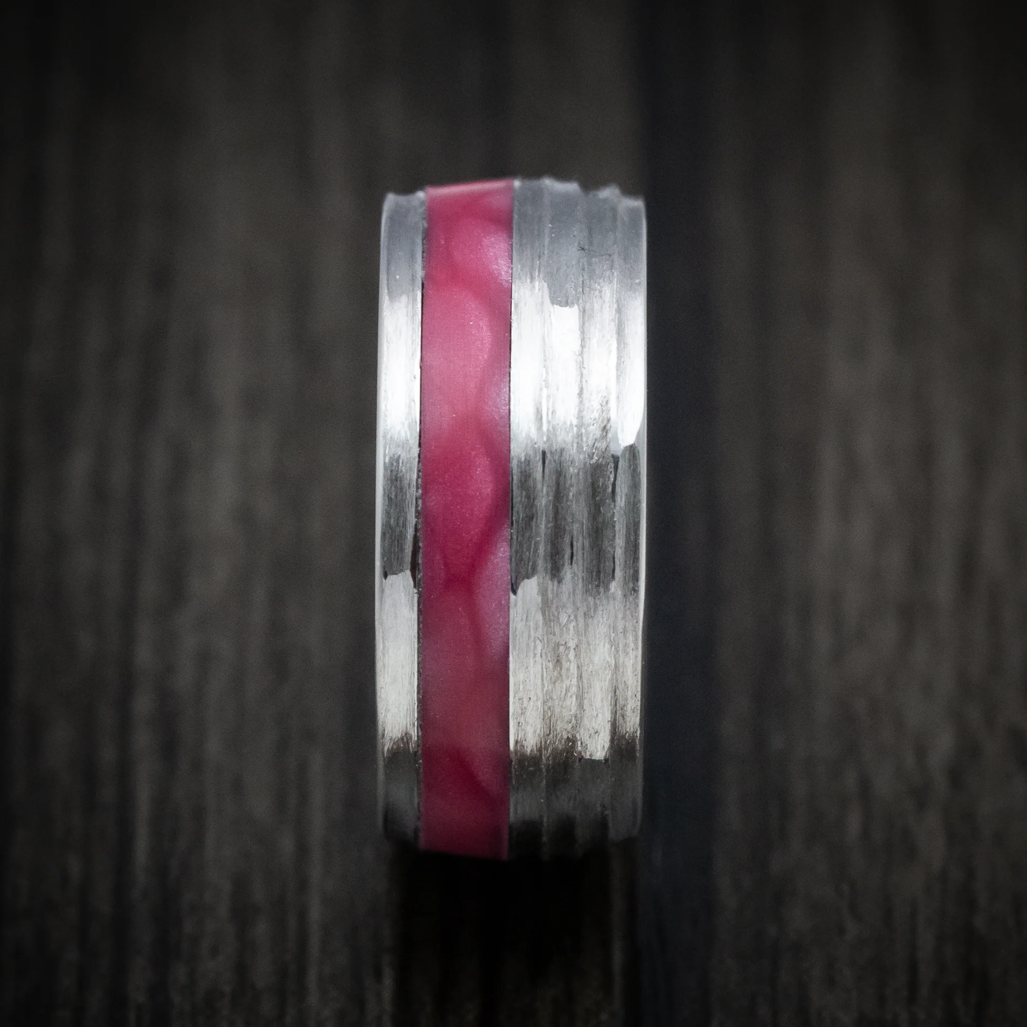 Cobalt Chrome and Juma Inlay Men's Ring Custom Made Band - Image 3