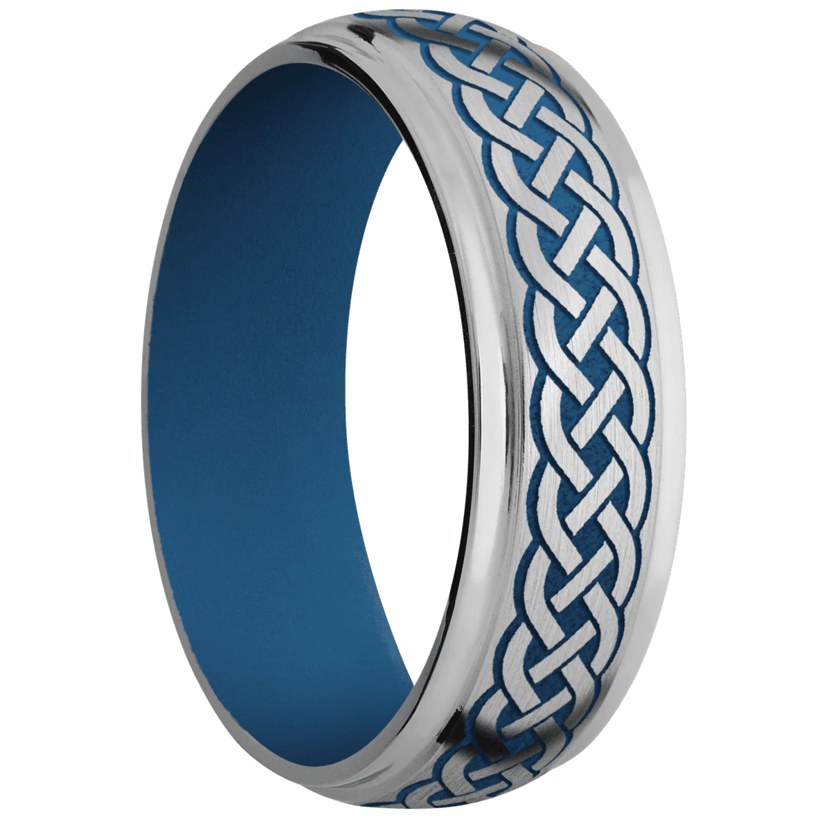 Cobalt Chrome + Satin , Polish Finish + Ridgeway Blue