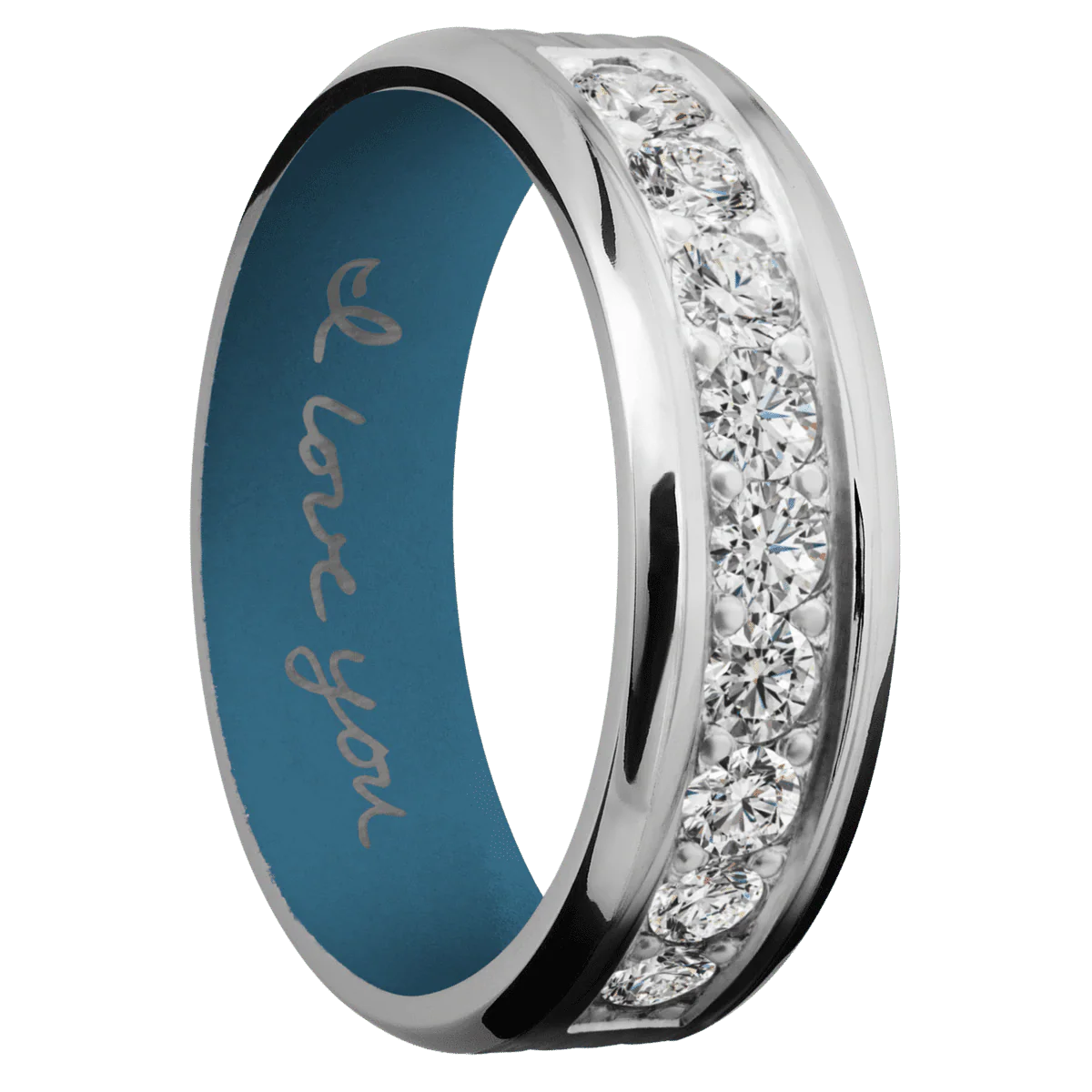 Cobalt Chrome + Treebark3 , Polish Finish + Royal Blue