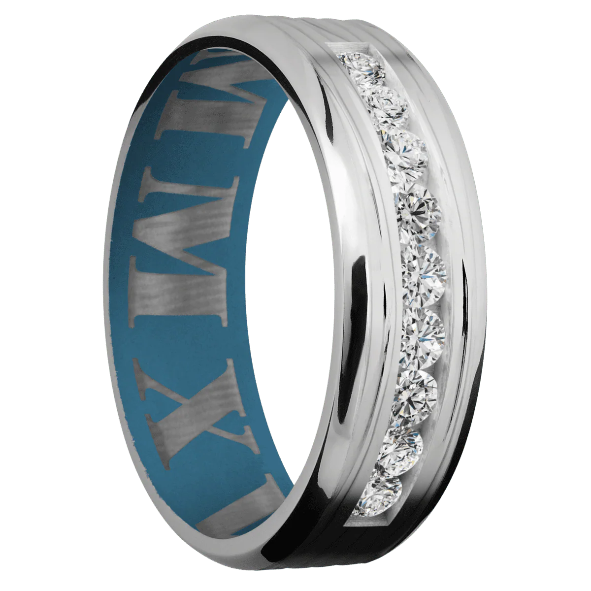 Cobalt Chrome + Treebark3 , Polish Finish + Royal Blue