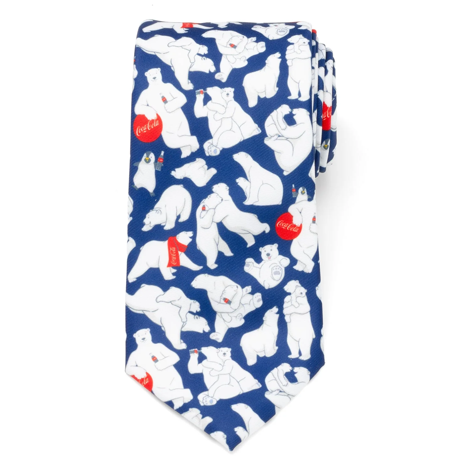 Coca-Cola Polar Bear Navy Blue Men's Tie - Image 3