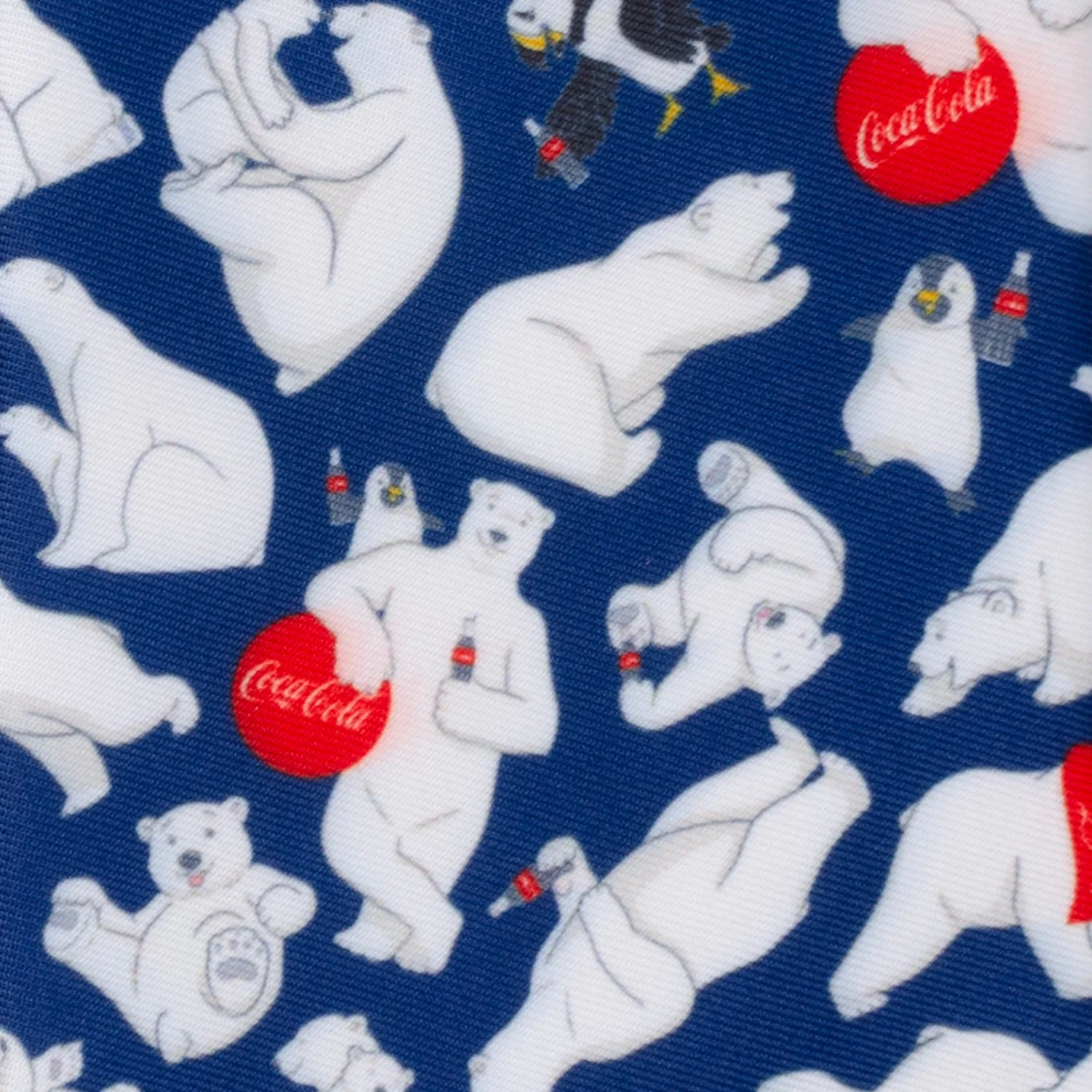 Coca-Cola Polar Bear Navy Blue Men's Tie - Image 4