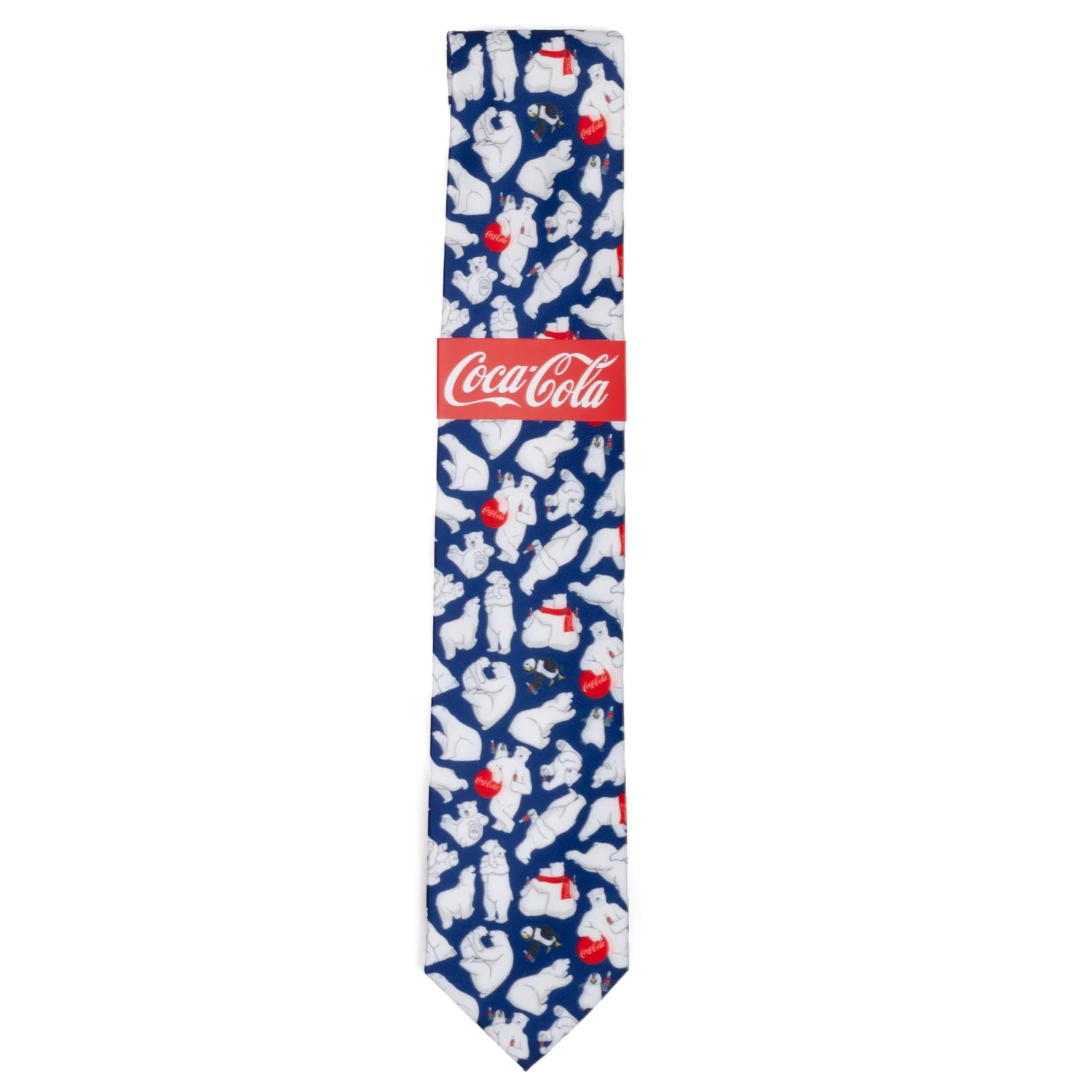Coca-Cola Polar Bear Navy Blue Men's Tie - Image 6