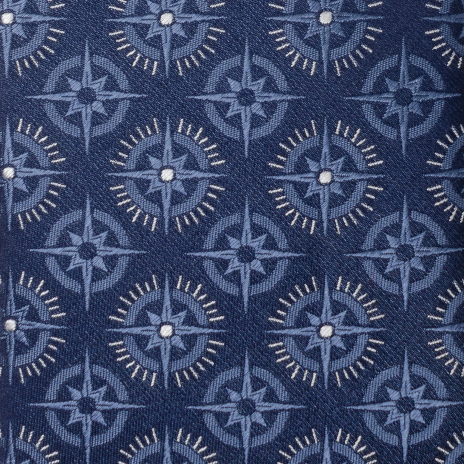 Compass Hidden Message Navy Blue Men's Tie - Image 6